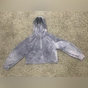 Lululemon Scuba Oversized 1/2 Zip Hoodie Purple Tie-Dye Xsmall/Small